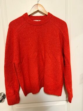 Stradivarius Bright Red Cozy Knit Sweater